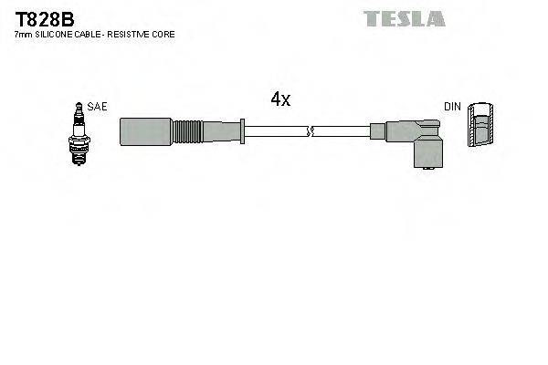 Комплект проводов зажигания TESLA T828B