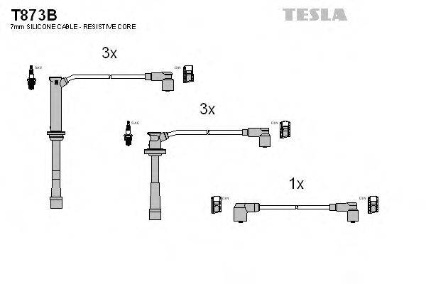 Комплект проводов зажигания TESLA T873B