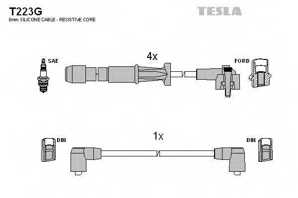 TESLA T223G Комплект дротів запалення