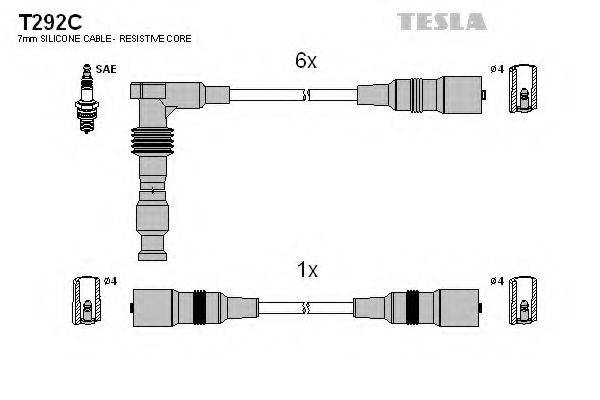 Комплект проводов зажигания TESLA T292C