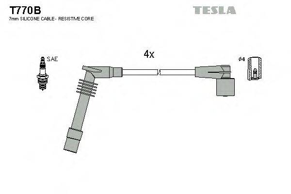 Комплект проводов зажигания TESLA T770B