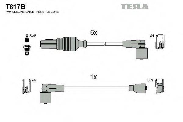 TESLA T817B Комплект проводов зажигания