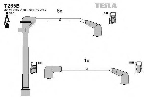 Комплект проводов зажигания TESLA T265B
