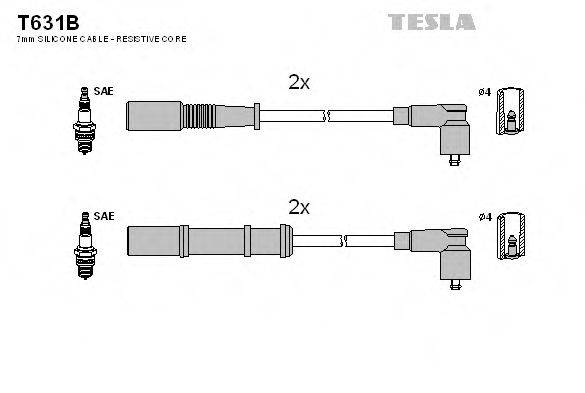 TESLA T631B Комплект проводов зажигания