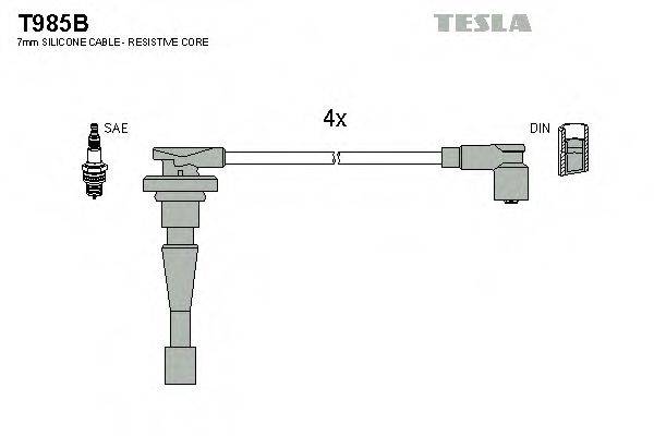 TESLA T985B Комплект проводов зажигания