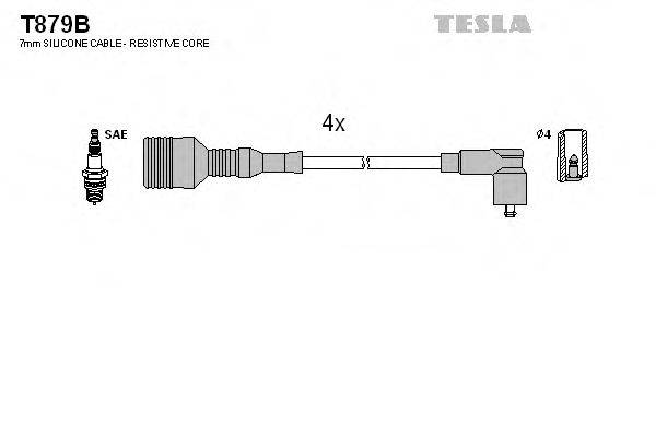 Комплект проводов зажигания TESLA T879B