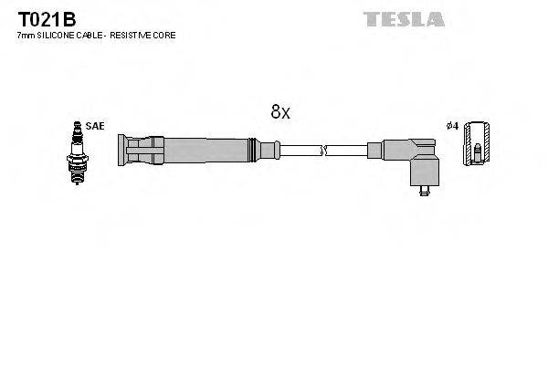 Комплект проводов зажигания TESLA T021B
