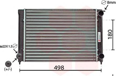 Радиатор охлаждения двигателя VAN WEZEL 58002040