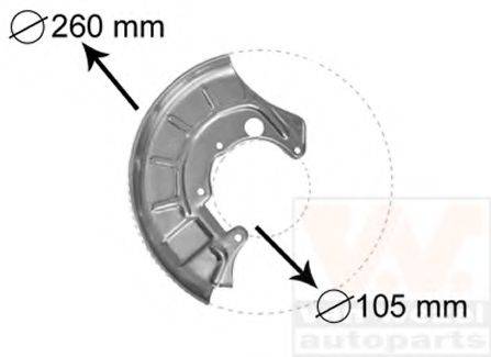 Відбивач, диск гальмівного механізму VAN WEZEL 5812372