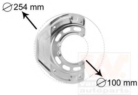 Отражатель, диск тормозного механизма VAN WEZEL 3766371