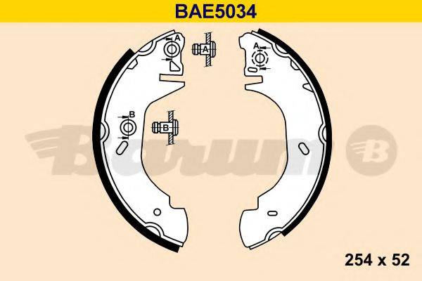 Комплект гальмівних колодок BARUM BAE5034
