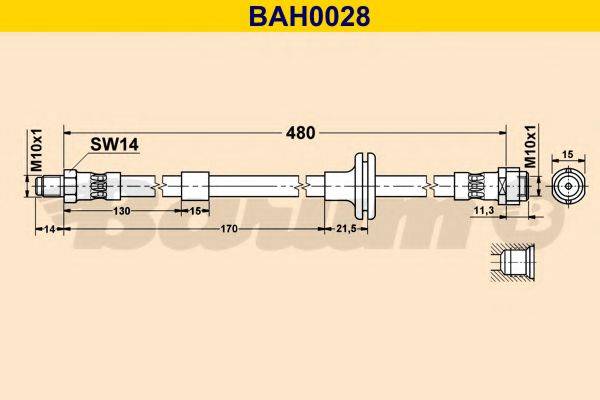 Гальмівний шланг BARUM BAH0028