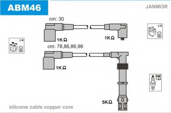 Комплект проводов зажигания JANMOR ABM46