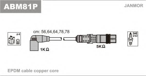 Комплект дротів запалення JANMOR ABM81P