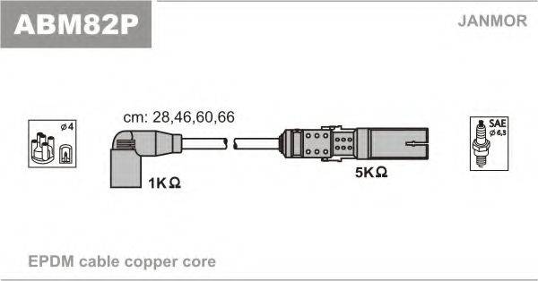 JANMOR ABM82P Комплект проводов зажигания