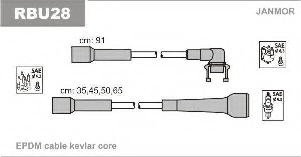 Комплект проводов зажигания JANMOR RBU28