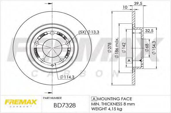 Тормозной диск FREMAX BD-7328