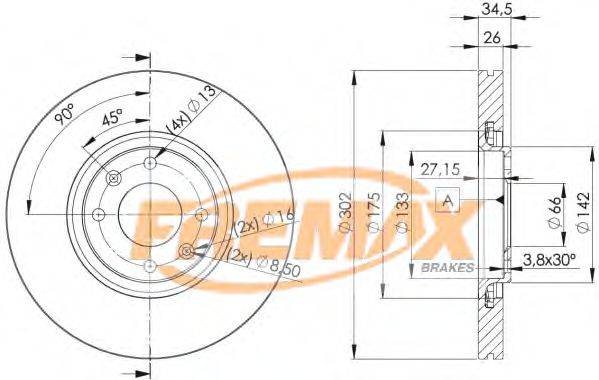 гальмівний диск FREMAX BD-4698
