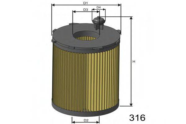 MISFAT L104 Фильтр масляный ДВС 