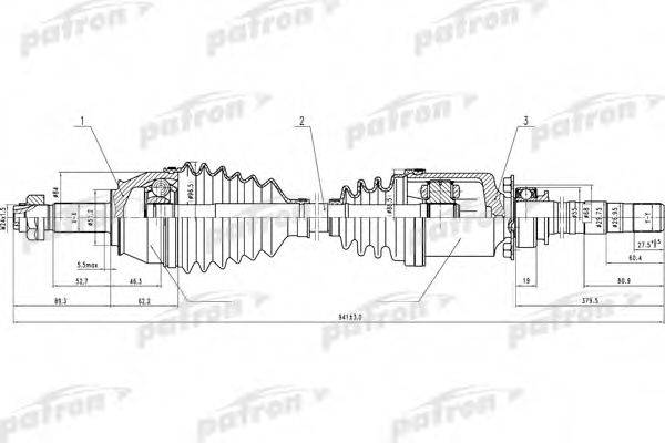 Приводний вал PATRON PDS0636