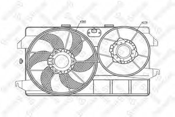Вентилятор, охолодження двигуна STELLOX 29-99072-SX