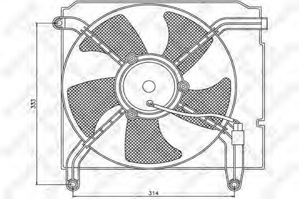 Вентилятор, охолодження двигуна STELLOX 29-99251-SX