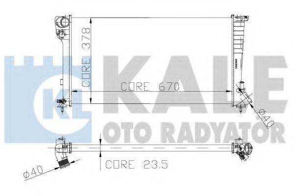 Радіатор, охолодження двигуна KALE OTO RADYATOR 160900