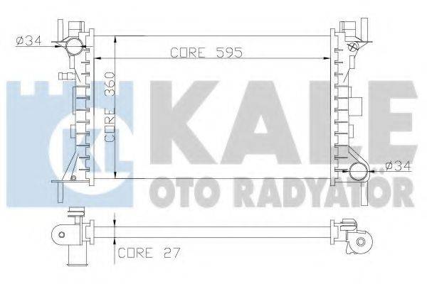 Радиатор охлаждения двигателя KALE OTO RADYATOR 349700