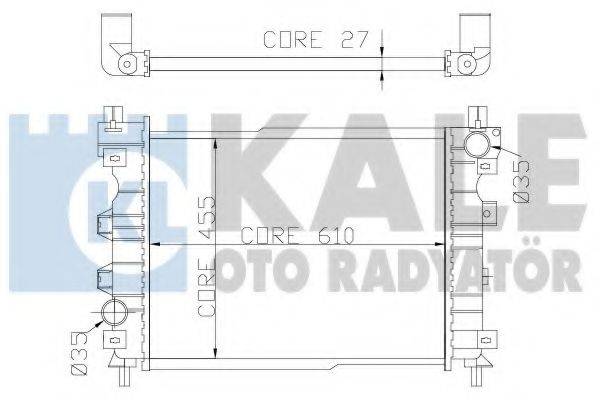 Радиатор охлаждения двигателя KALE OTO RADYATOR 350800