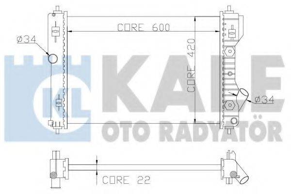 Радиатор охлаждения двигателя KALE OTO RADYATOR 355000