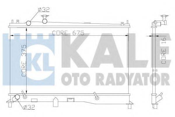 Радіатор, охолодження двигуна KALE OTO RADYATOR 360000