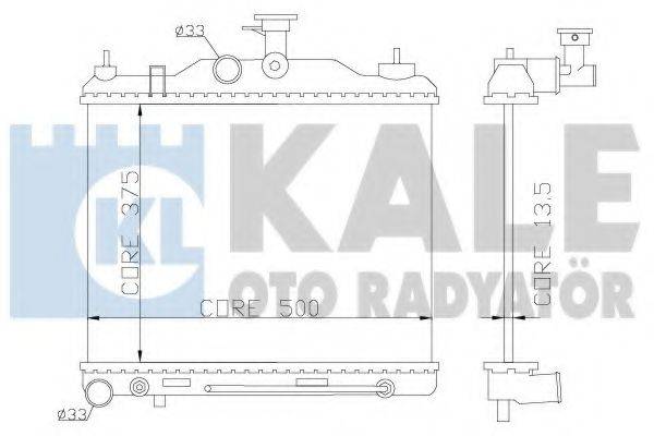 Радиатор охлаждения двигателя KALE OTO RADYATOR 369600