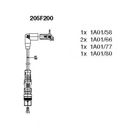 Комплект проводов зажигания BREMI 205F200