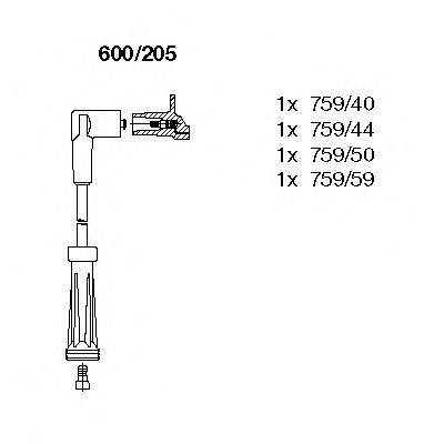 Комплект дротів запалення BREMI 600/205