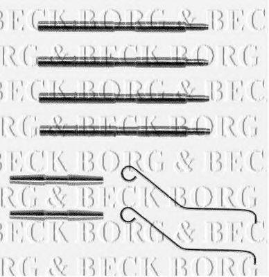 Комплектующие, колодки дискового тормоза BORG & BECK BBK1031