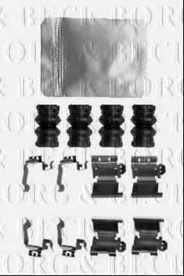 Комплектуючі, колодки дискового гальма BORG & BECK BBK1601