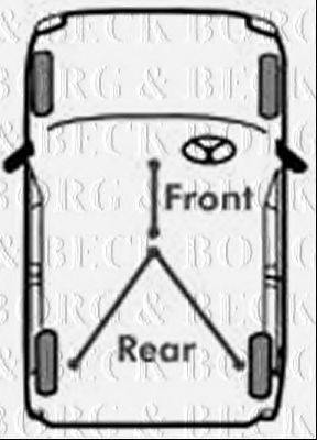 Трос, стоянкова гальмівна система BORG & BECK BKB1218