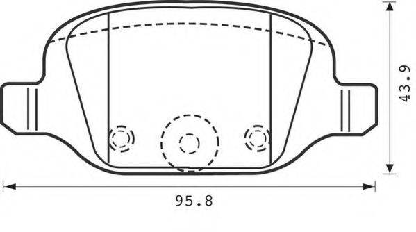 Комплект гальмівних колодок, дискове гальмо JURID 573019J