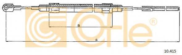 Трос, стояночная тормозная система COFLE 10.415