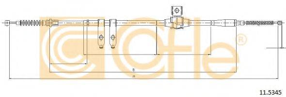 Трос, стояночная тормозная система COFLE 11.5345