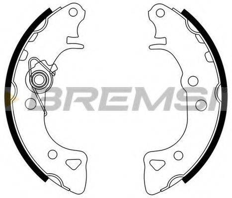 Тормозные колодки барабанные BREMSI GF0103