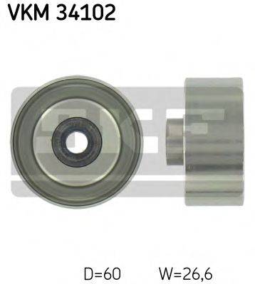 SKF VKM34102 Паразитний / провідний ролик, полікліновий ремінь