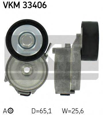 Натяжний ролик, полікліновий ремінь SKF VKM 33406