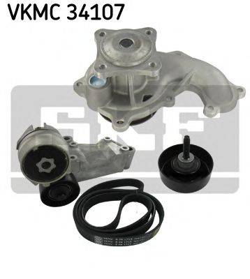 SKF VKMC34107 Водяний насос + комплект потічкових ременів