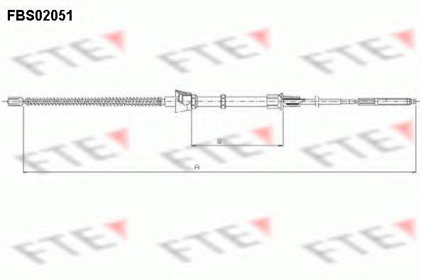 Трос, стояночная тормозная система FTE FBS02051