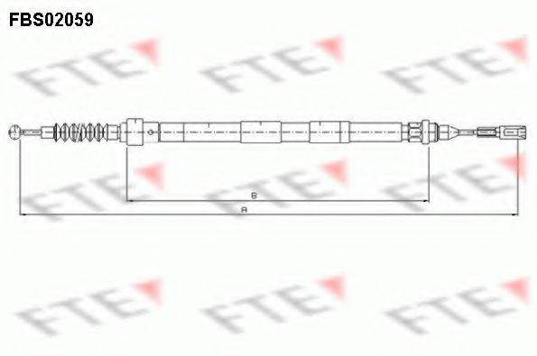 Трос, стояночная тормозная система FTE FBS02059