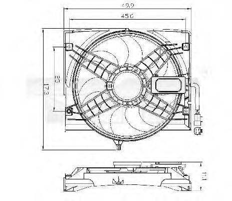 Вентилятор системы охлаждения двигателя TYC 803-0011