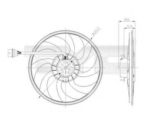 Вентилятор системы охлаждения двигателя TYC 837-0037