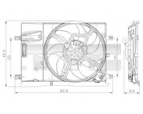 Вентилятор системы охлаждения двигателя TYC 809-0018