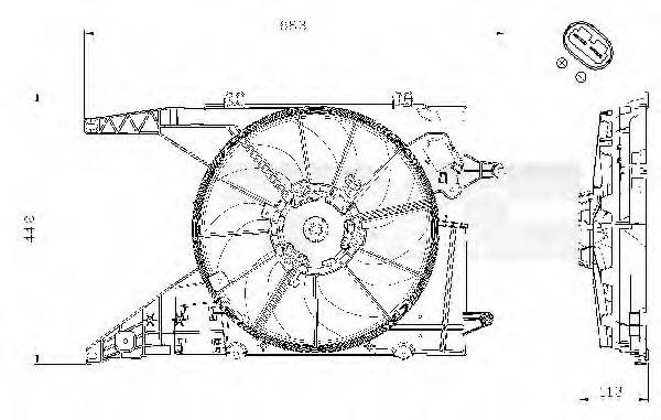 Вентилятор системы охлаждения двигателя TYC 828-0002